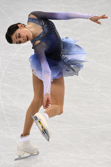 Евгений Медведева откатала короткую программу в командном турнире с мировым рекордом. Фото AFP