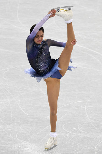 Евгений Медведева откатала короткую программу в командном турнире с мировым рекордом. Фото AFP