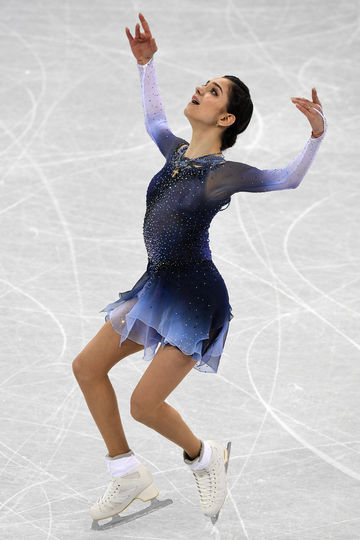 Евгений Медведева откатала короткую программу в командном турнире с мировым рекордом. Фото AFP