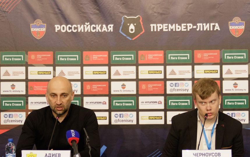 Павел Черноусов на пресс-конференции после игры с "Анжи". Фото предоставлены Павлом Черноусовым