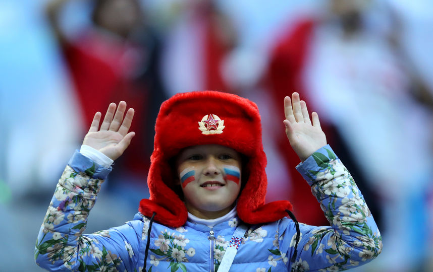 Фанаты сборной России на стадионе на Крестовском острове. Фото Getty