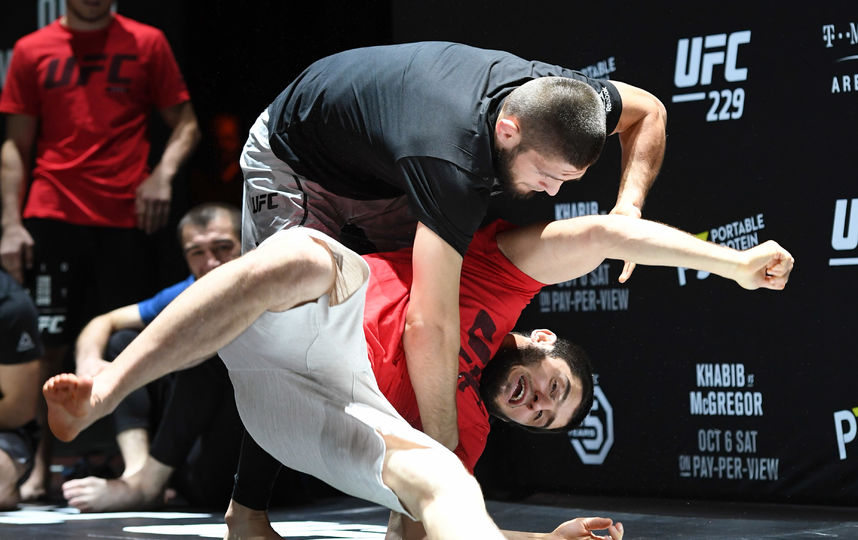 Хабиб Нурмагомедов на тренировке. Фото Getty