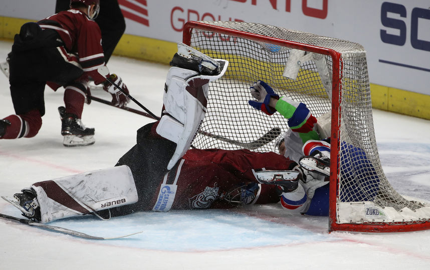 Фрагмент матча СКА - "Динамо" (Рига). Фото Юрий Кузьмин, Андрей Голованов, photo.khl.ru