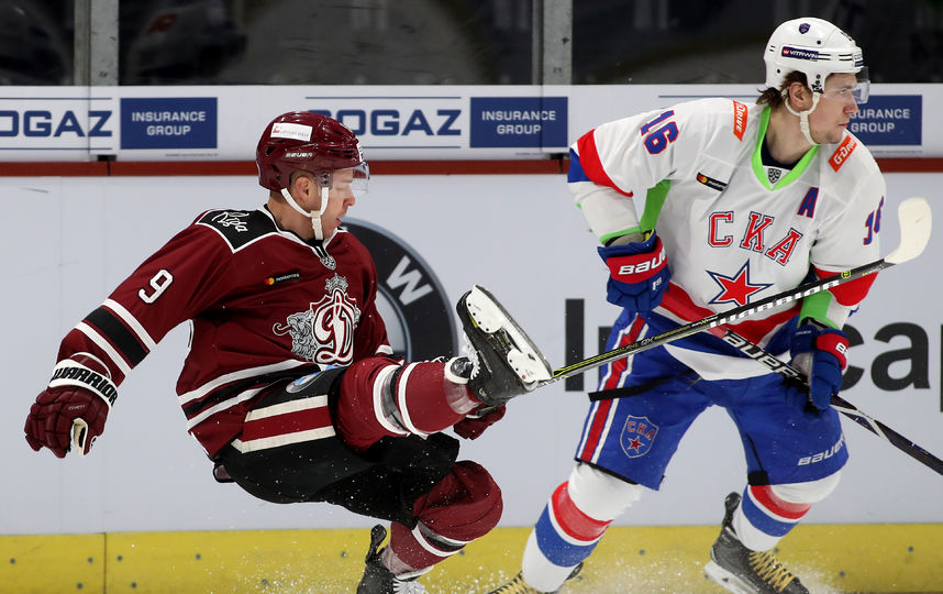 Фрагмент матча СКА - "Динамо" (Рига). Фото Юрий Кузьмин, Андрей Голованов, photo.khl.ru