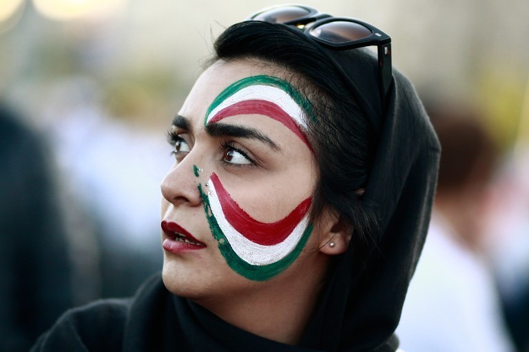 Болельщицы на матче Иран - Испания в Казани. Фото AFP