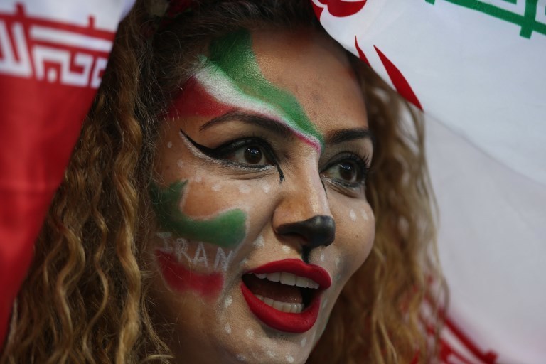 Болельщицы на матче Иран - Испания в Казани. Фото AFP