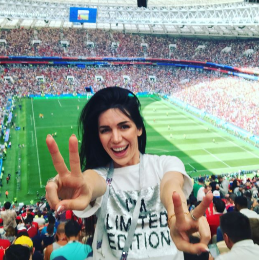 Фанатка на матче Марокко - Португалия в "Лужниках". Фото Instagram lusine7007