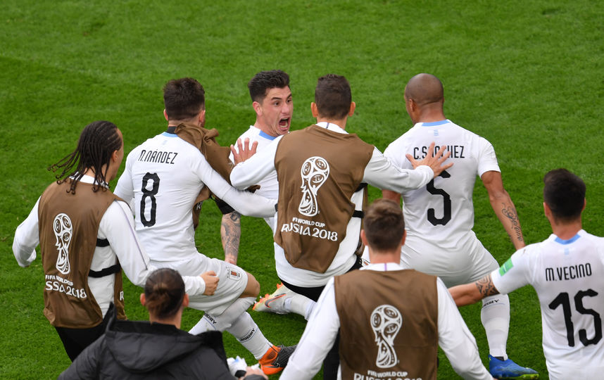 Хосе Мария Хименес радуется забитому мячу. Фото AFP