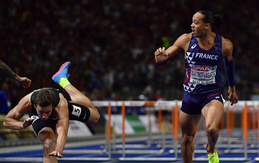 Сергей Шубенков  уступил 0,002 секунды Паскалю Мартино-Лагарду на дистанции 110 метров с барьерами. Фото Getty