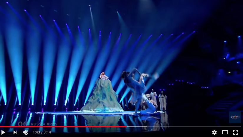Номер Юлии Самойловой на "Евровидении-2018". Фото скриншот https://www.youtube.com/watch?time_continue=19&v=KujGHwyfMWM