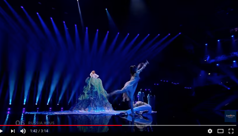 Номер Юлии Самойловой на "Евровидении-2018". Фото скриншот https://www.youtube.com/watch?time_continue=19&v=KujGHwyfMWM