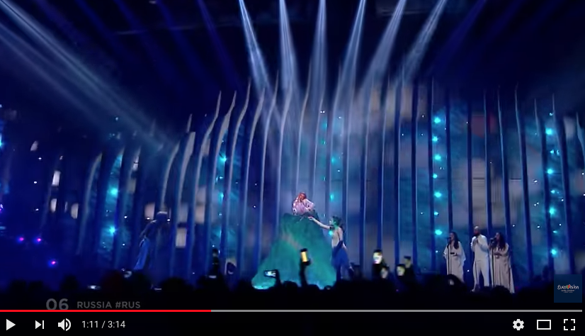 Номер Юлии Самойловой на "Евровидении-2018". Фото скриншот https://www.youtube.com/watch?time_continue=19&v=KujGHwyfMWM