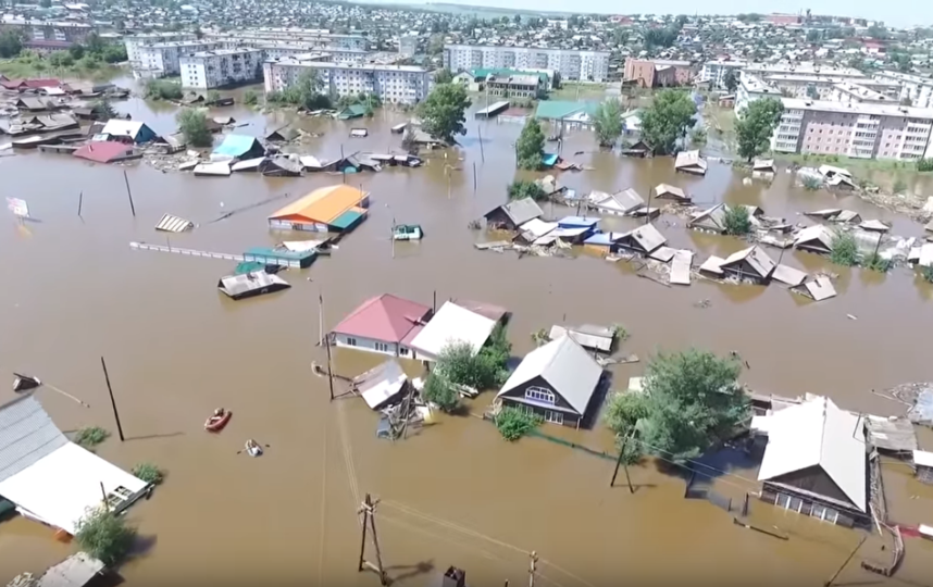 Последствия паводка в Тулуне. Фото youtube.com/watch?v=3xeX9zWhXTA