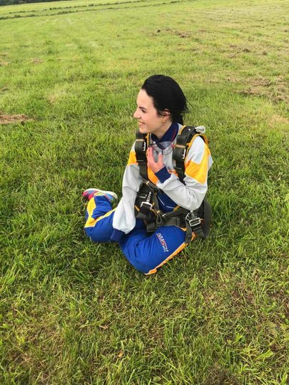 Грачёва после приземления. Фото предоставила Маргарита Грачёва