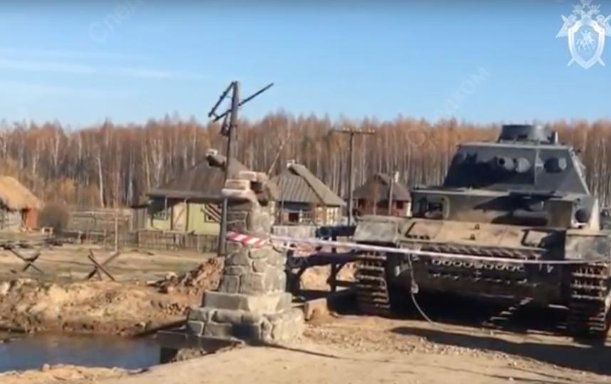 Фото с места гибели каскадёра. Фото Скриншот, Скриншот Youtube