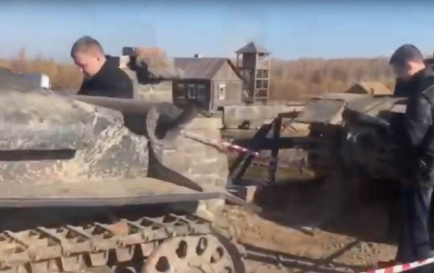 Фото с места гибели каскадёра. Фото Скриншот, Скриншот Youtube