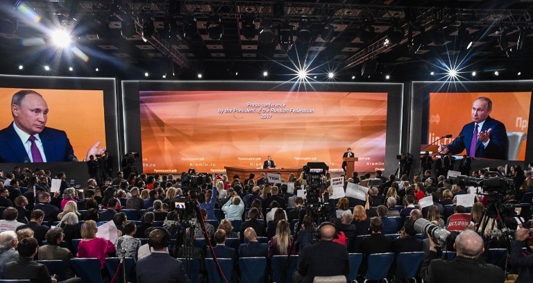 Большая пресс-конференция Владимира Путина. Фото AFP