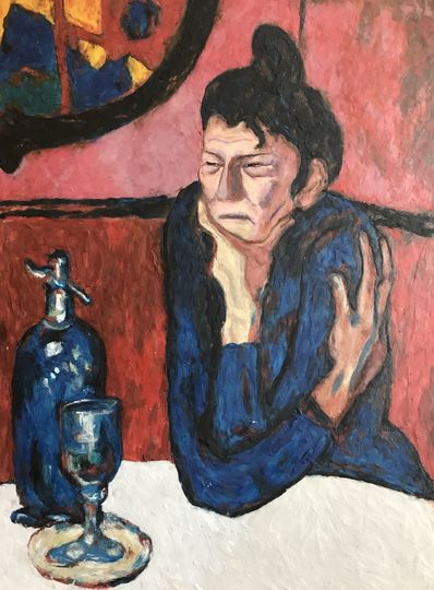 Пабло Пикассо, любительница абсента", пластилиновый вариант. Фото предоставила Катерина Нежурина