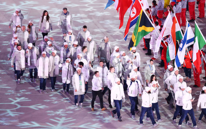 Олимпийские атлеты из России на Олимпиаде в Пхенчхане. Фото Getty