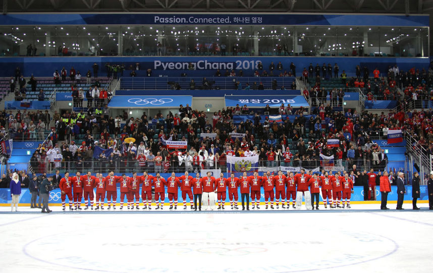 Сборная России по хоккею на Олимпиаде в Пхенчхане (золото). Фото Getty