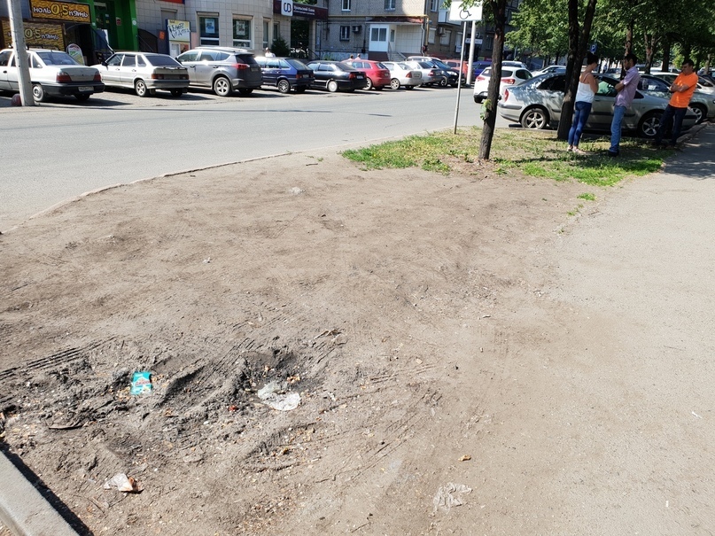 Так выглядел газон до проведения работ... Фото Данил Девятов