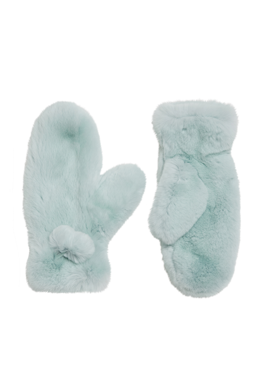 Варежки из меха кролика "Рекс" Private Sun.