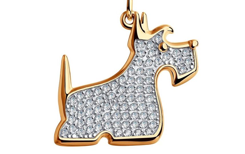 Подвеска "Скотчтерьер" из золота Sokolov.