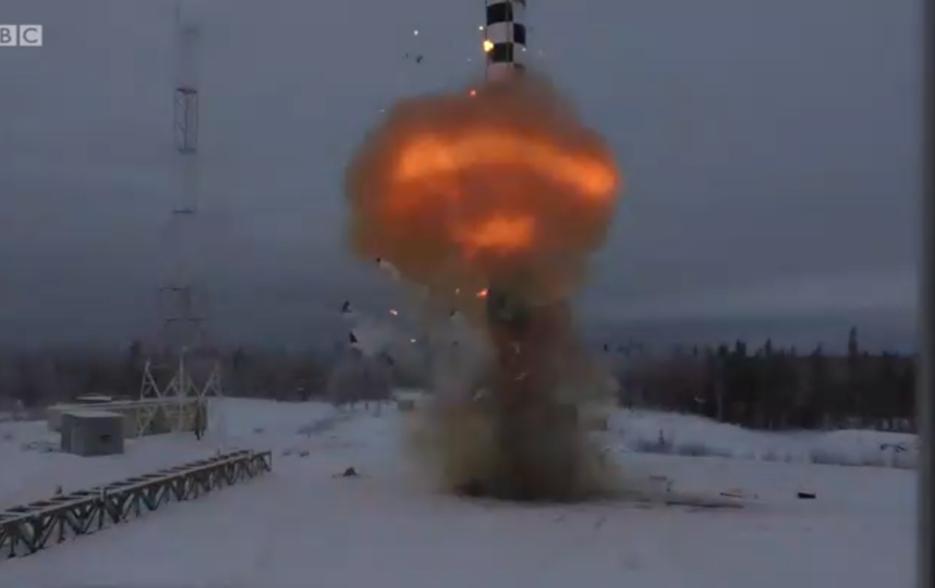 Пуск "Сармата". Фото Скриншот | BBC
