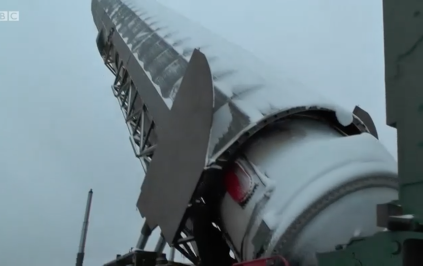 Слова президента во время презентации новых видов оружия сопровождались видеорядом. Фото Скриншот | BBC