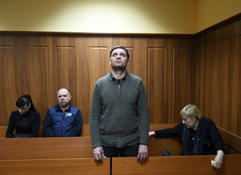 Потерпевшие на заседании суда по делу о пожаре в ТЦ "Зимняя вишня" в Кемеровском областном суде. Апрель 2018 года. Фото РИА Новости