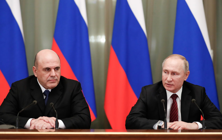 Владимир Путин и новый премьер Михаил Мишустин. Фото AFP
