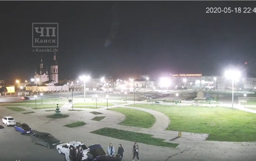 Падение метеорита в Красноярском крае попало на видео