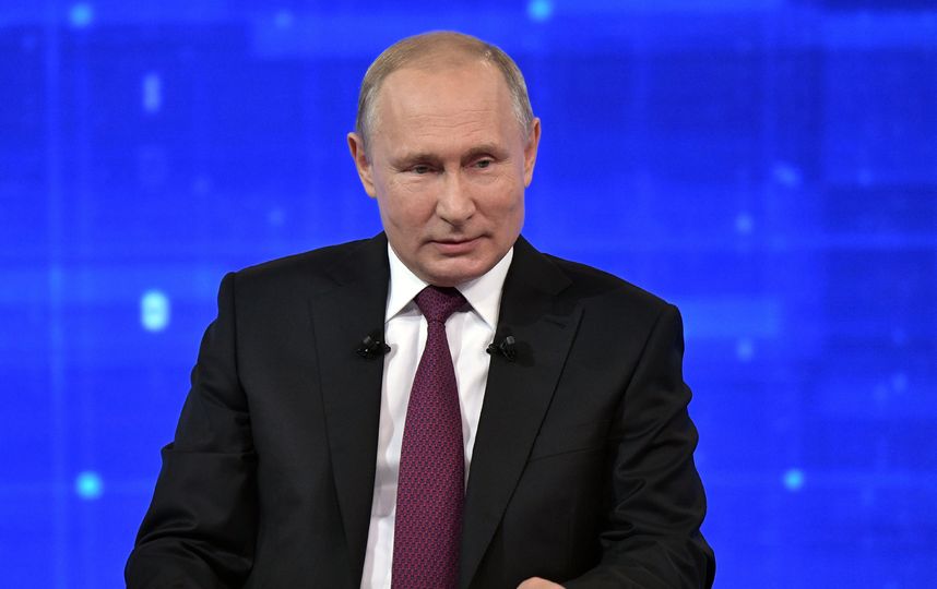 Владимир Путин на "Прямой линии-2019". Фото AFP