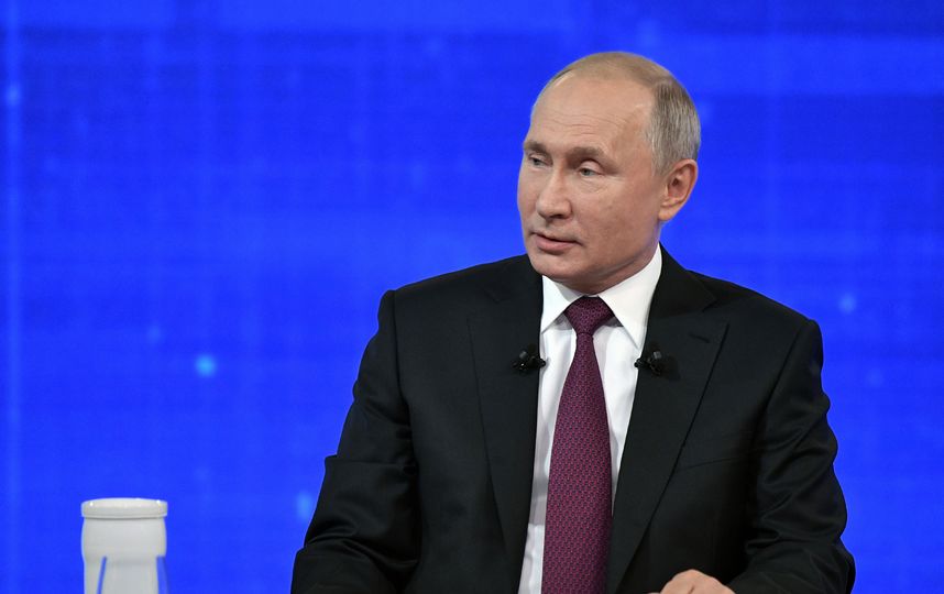 Владимир Путин на "Прямой линии-2019". Фото AFP