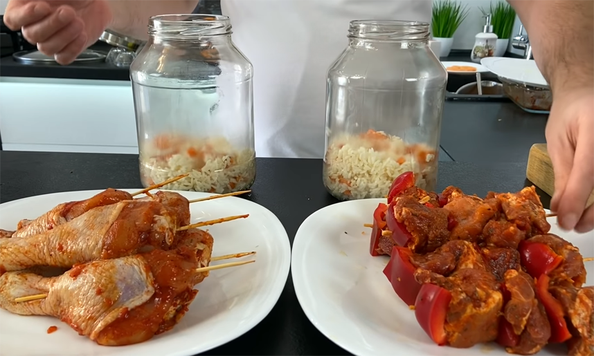 "Шашлык в банке". Фото Канал Tasty Food, Скриншот Youtube