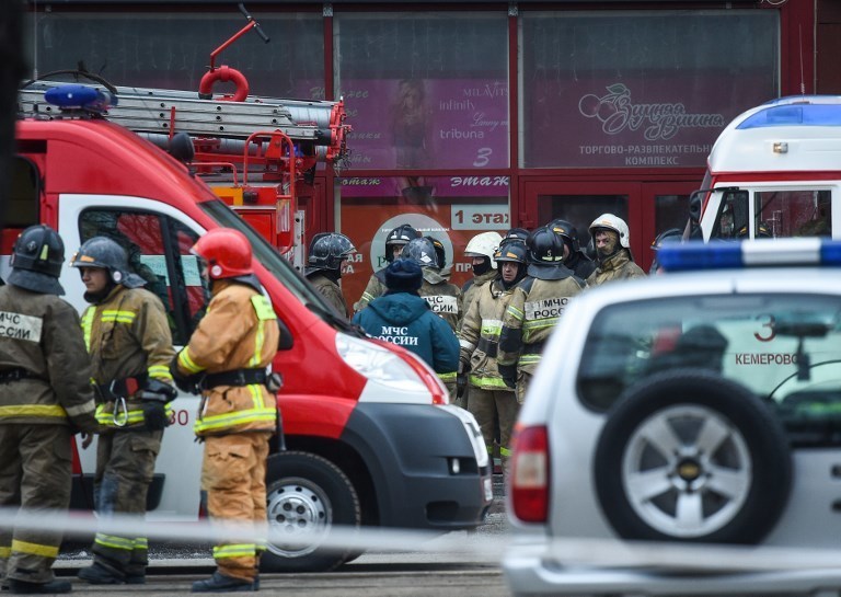 Пожар в ТЦ "Зимняя вишня" в Кемерово. Фото AFP