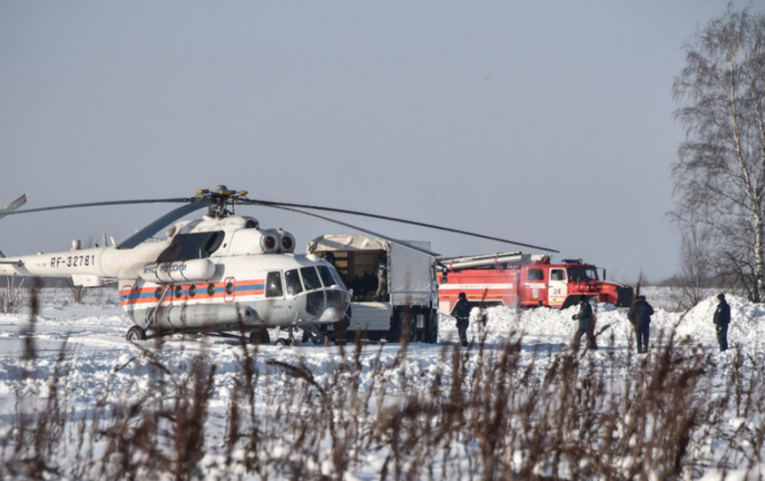 Место крушения Ан-148 "Саратовских авиалиний". Фото AFP