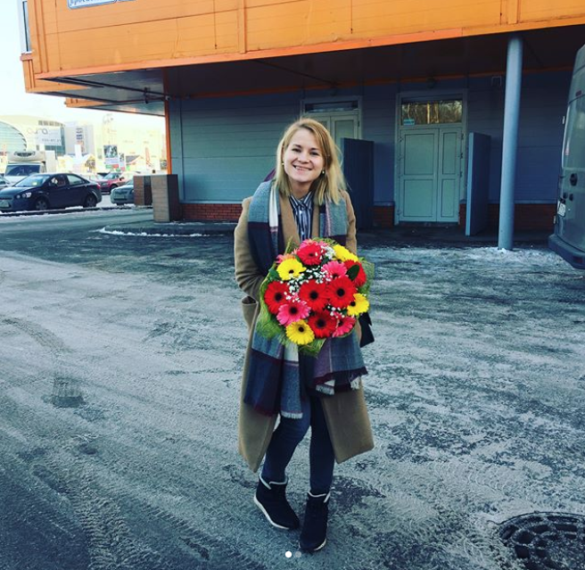 Букет ко Дню святого Валентина. Фото Instagram @sashachashkina