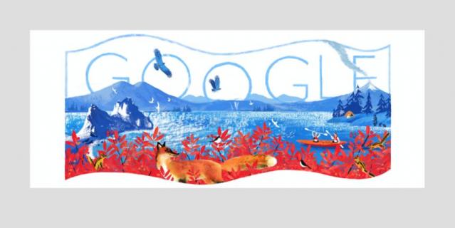 Дудл от сестёр Кендель к Дню России.