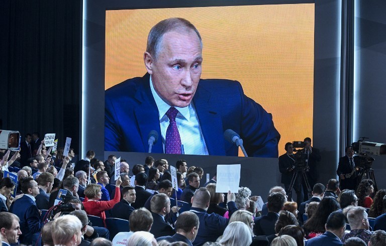 Большая пресс-конференция Владимира Путина. Фото AFP
