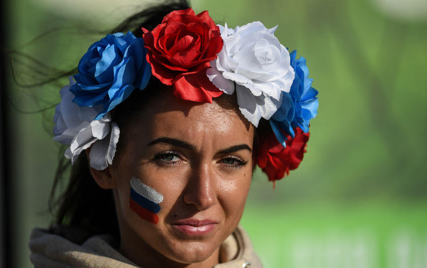 Болельщица на матче Россия – Египет в Санкт-Петербурге. Фото AFP