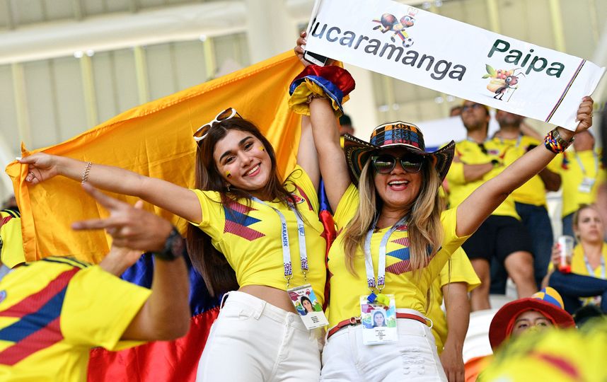 Болельщицы на матче Колумбия – Япония в Саранске. Фото AFP