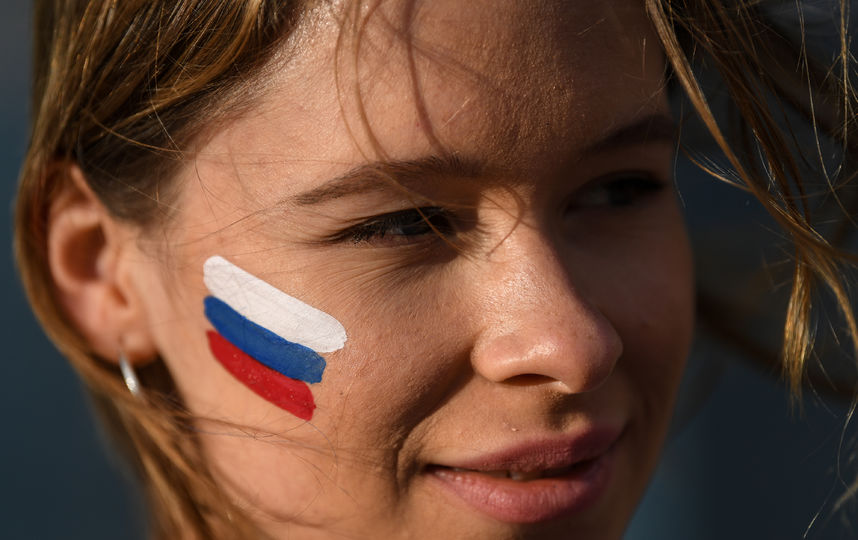 Болельщица на матче Россия – Египет в Санкт-Петербурге. Фото AFP