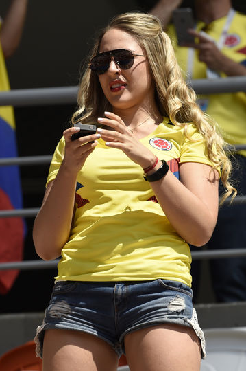 Болельщица на матче Колумбия – Япония в Саранске. Фото AFP