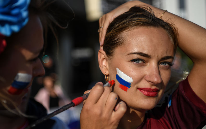 Болельщица на матче Россия – Египет в Санкт-Петербурге. Фото AFP