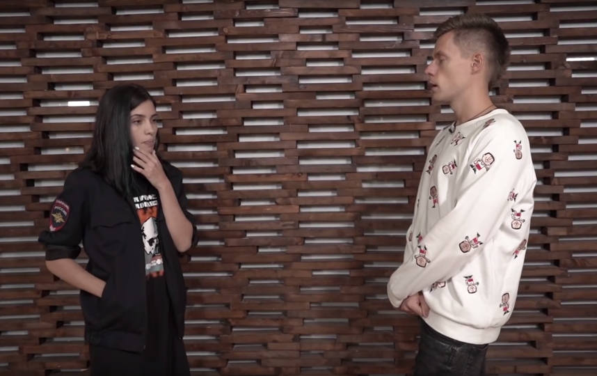 Надежда Толоконникова в студии у Юрия Дудя. Фото Скриншот, Скриншот Youtube
