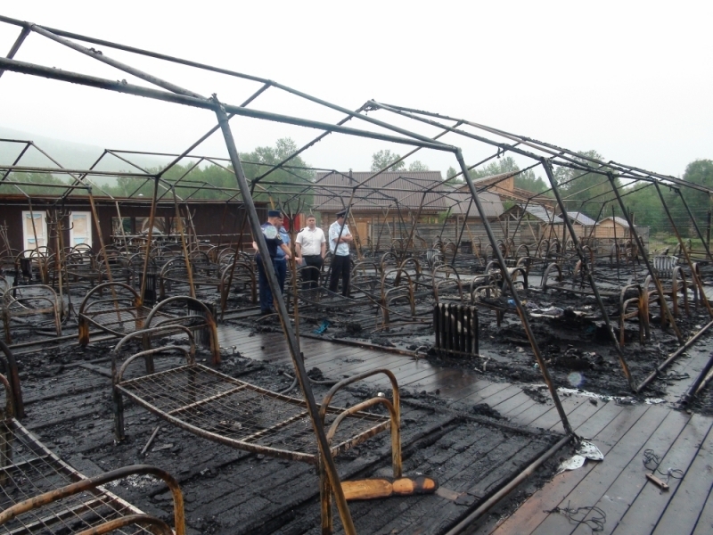 Власти назвали возможную причину пожара в детском лагере под Хабаровском