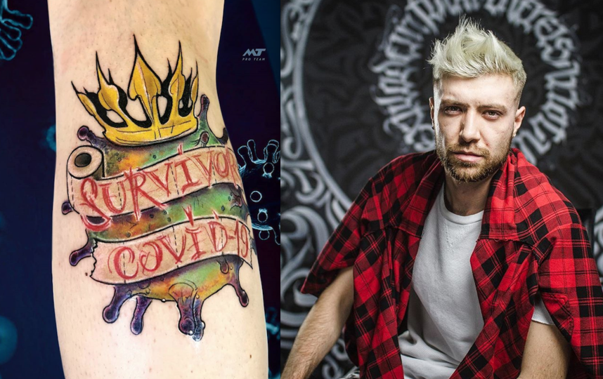 Саша и "Выживший Covid-19". Фото instagram.com @ khludnev_tattoo