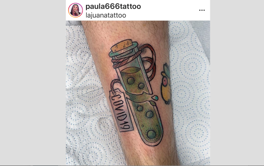 Фантазия тату-мастеров оказалась богата  на изображение  коронавируса. Фото instagram.com