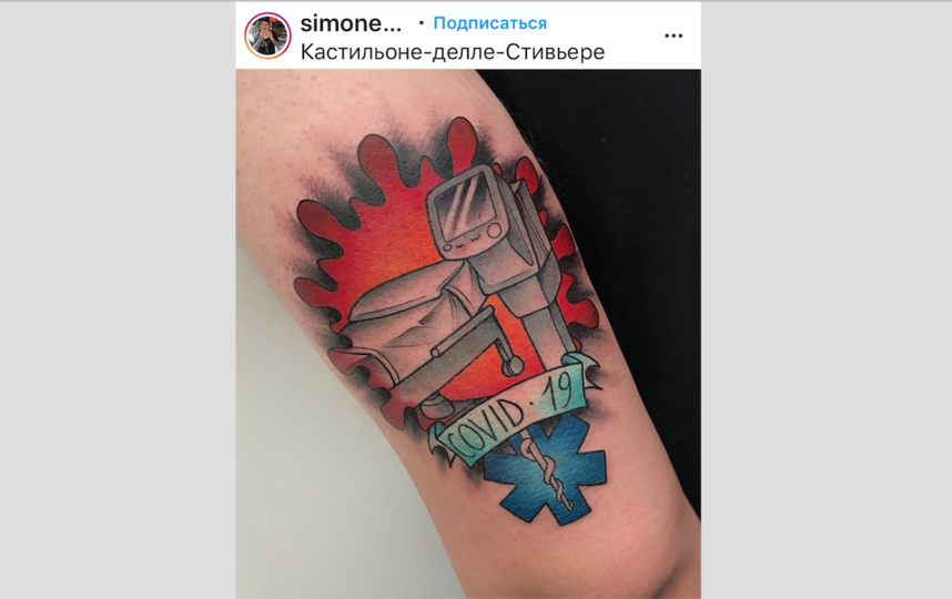 Фантазия тату-мастеров оказалась богата  на изображение  коронавируса. Фото instagram.com
